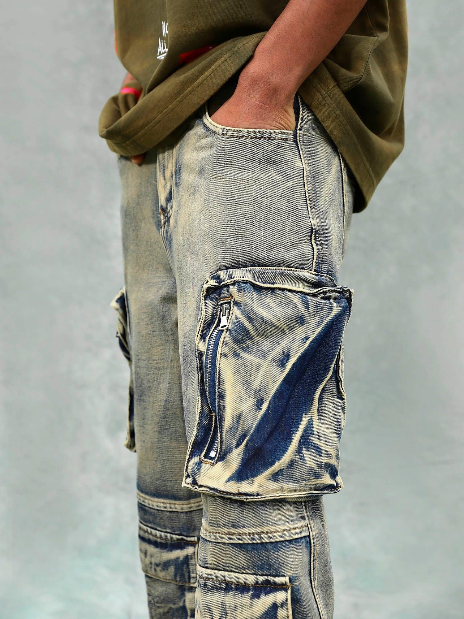 Sneakerhub Vintage Washed Multifunctional Denim Overalls - 1967 - sneakershuborg