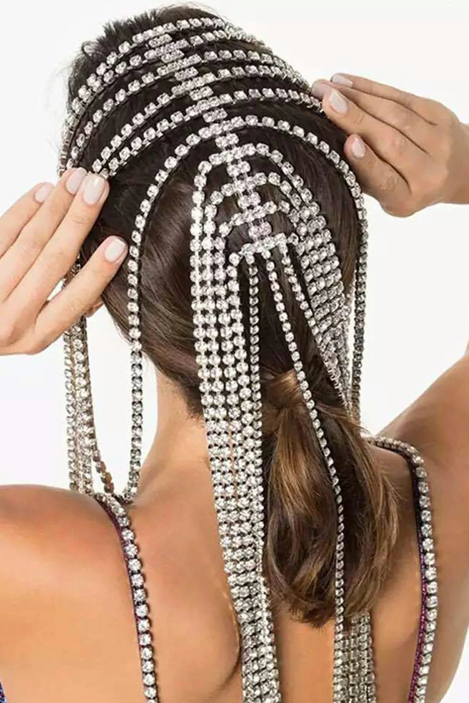 Spiro Rhinestone Fringe Hairband sneakershuborg