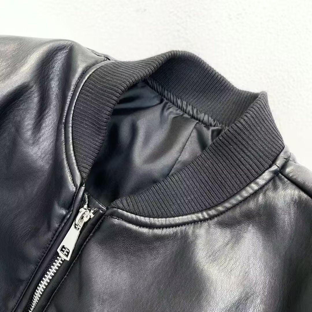 Woman Zipper Leather Jackets Perfecto Leather New In Outerwears Aviator Woman Y2K High Street Long Sleeve eprolo