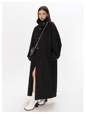 Wool Extra Long Coat - sneakershuborg