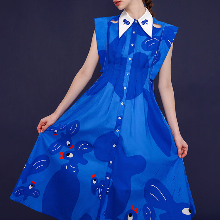 Whimsical Blue Bird Dress - sneakershuborg