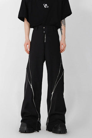 Zipper Slit Trousers - sneakershuborg