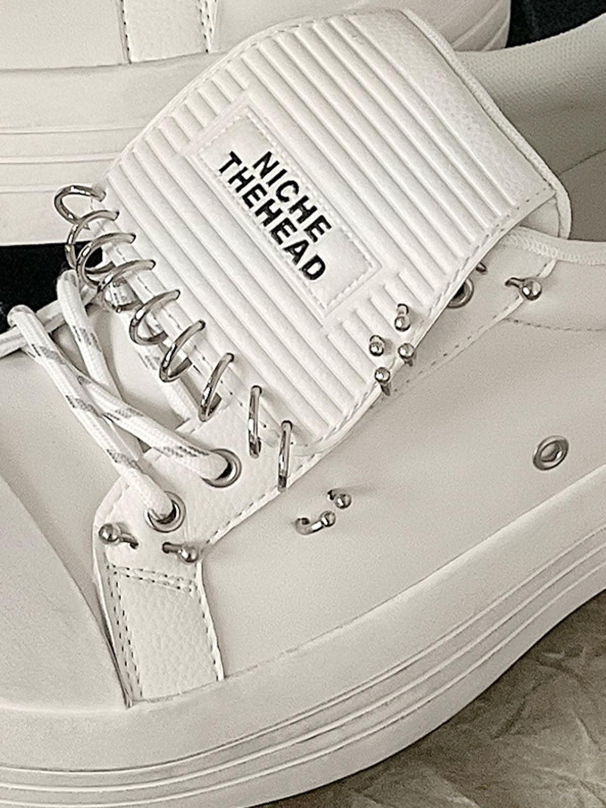 Sneakerhub Punk Metal Ring Platform Sneakers - sneakershuborg