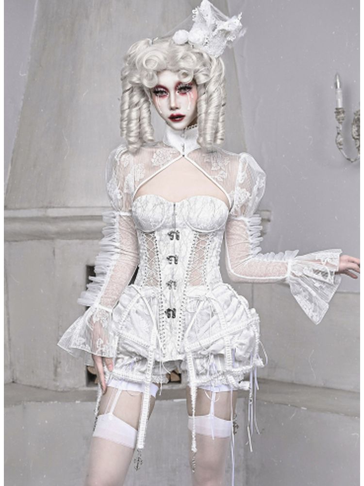 White Corset Bloomer Set sneakershuborg