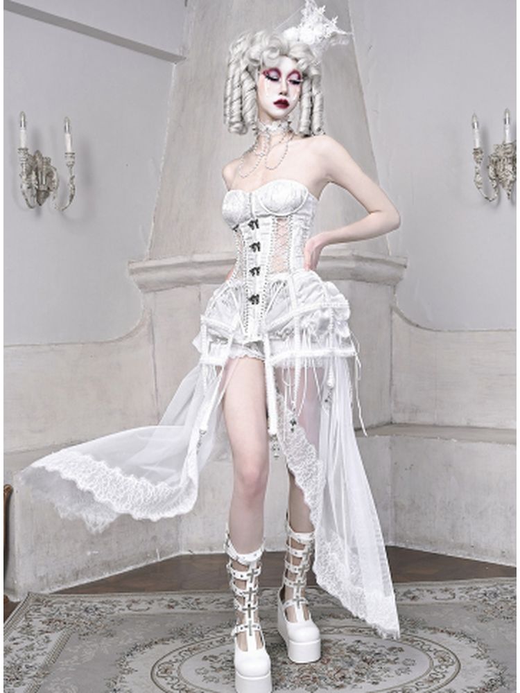 White Corset Bloomer Set sneakershuborg