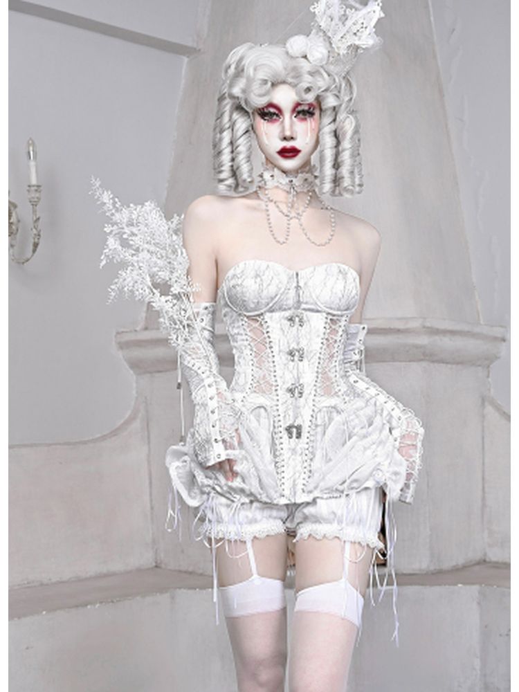 White Corset Bloomer Set sneakershuborg