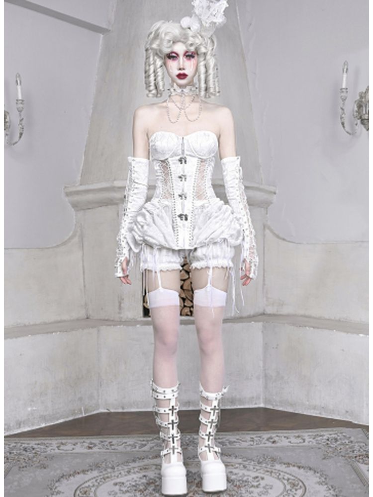 White Corset Bloomer Set sneakershuborg