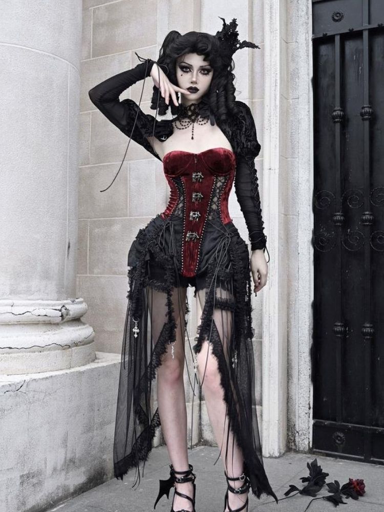 Velvet Lace Steampunk Corset sneakershuborg