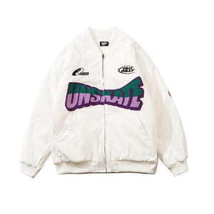 Sneakerhub Letter Embroidery Baseball Jackets - sneakershuborg