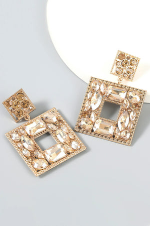 Annelise Square Crystal Diamond Earrings sneakershuborg