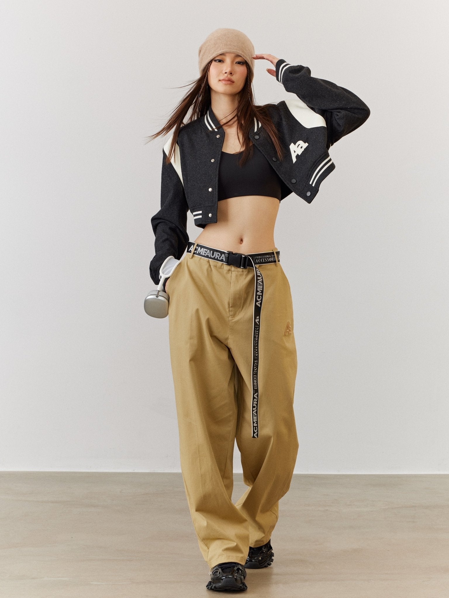 ACMEAURA Cropped Varsity Jacket - sneakershuborg