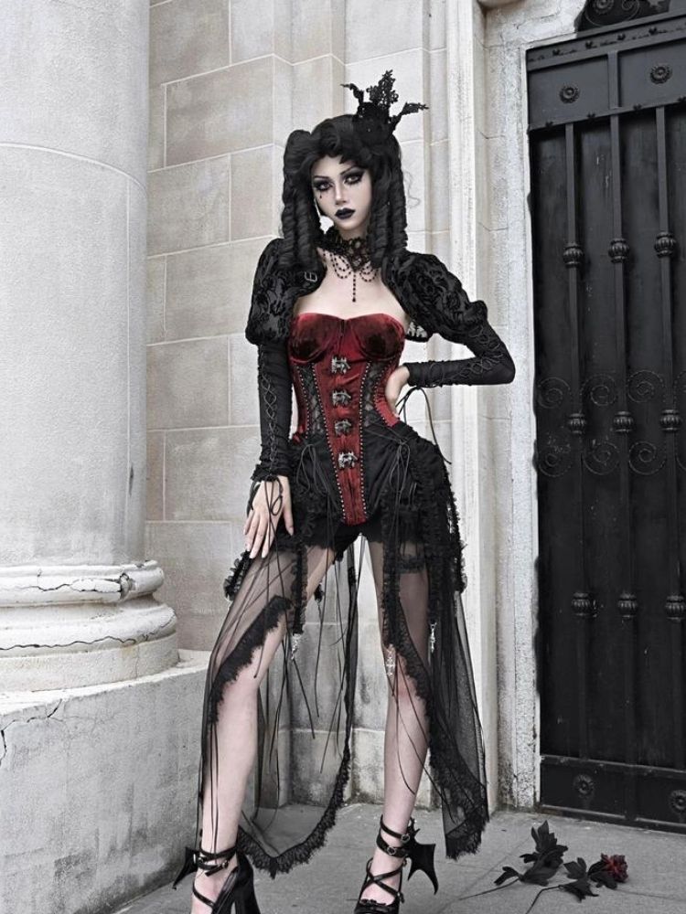 Velvet Lace Steampunk Corset sneakershuborg