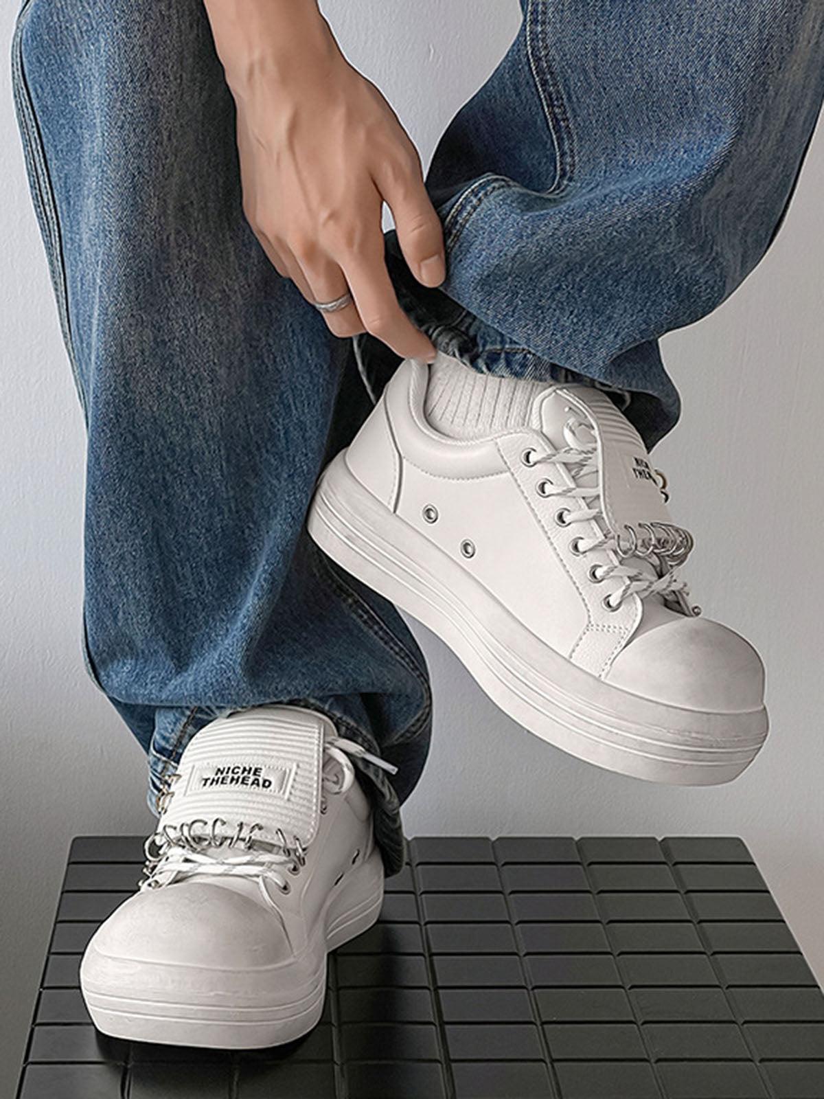 Sneakerhub Punk Metal Ring Platform Sneakers - sneakershuborg