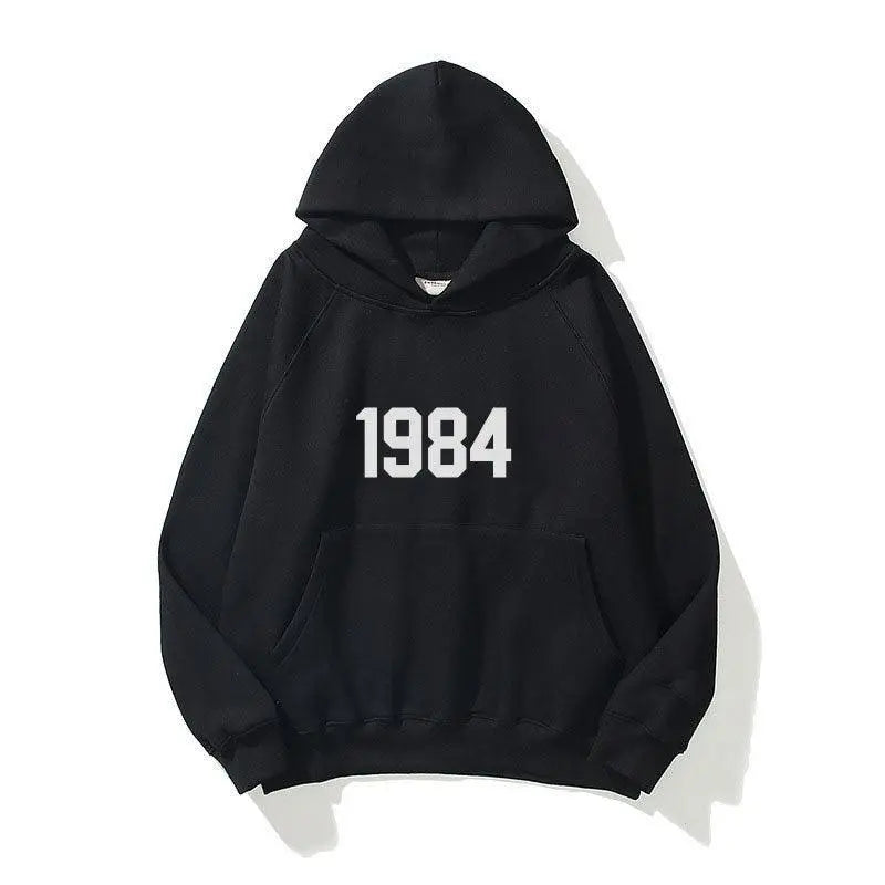 Trendy Brand High Street Loose Velvet Hoodie 1984 Unisex - sneakershuborg