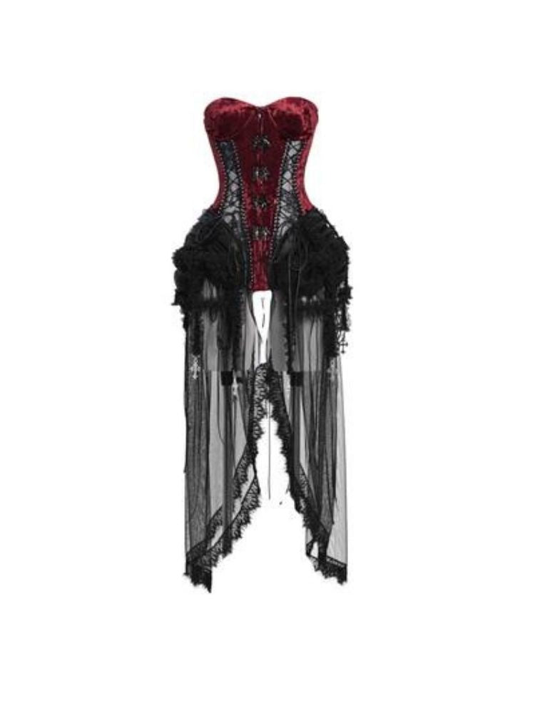 Velvet Lace Steampunk Corset sneakershuborg