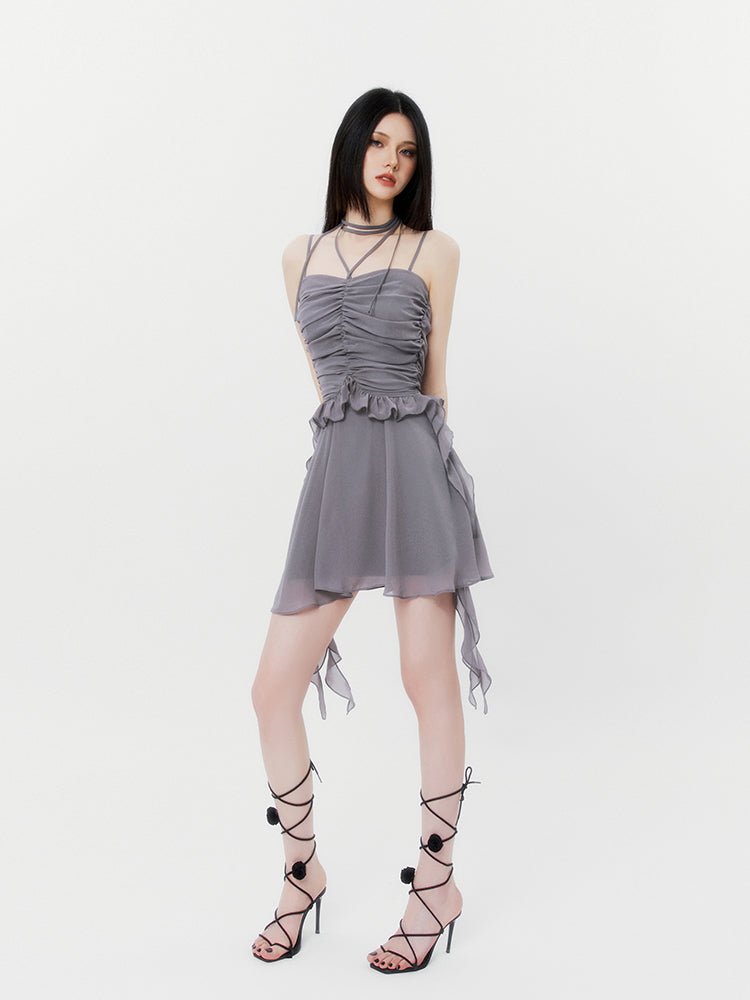 Ruffle Trim Mini Party Dress sneakershuborg