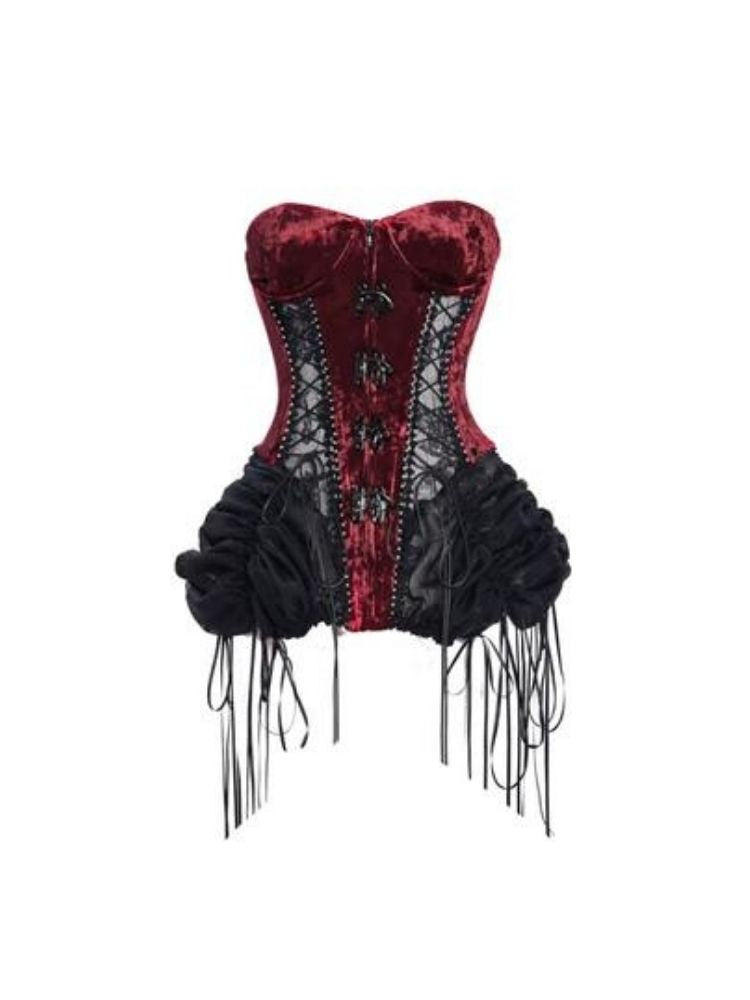 Velvet Lace Steampunk Corset sneakershuborg