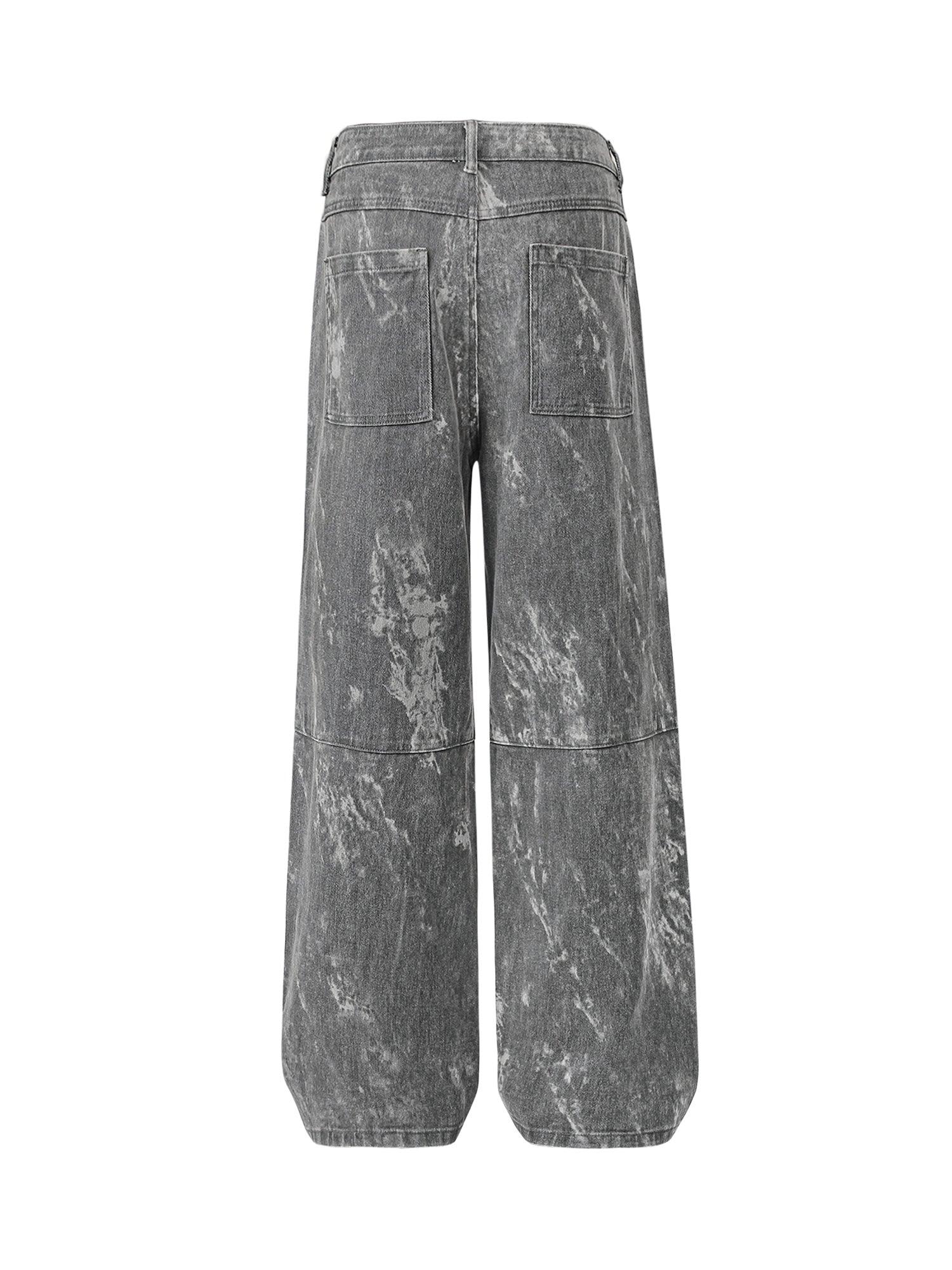 Sneakerhub High Street Hip-hop Distressed Washed Work Jeans - sneakershuborg