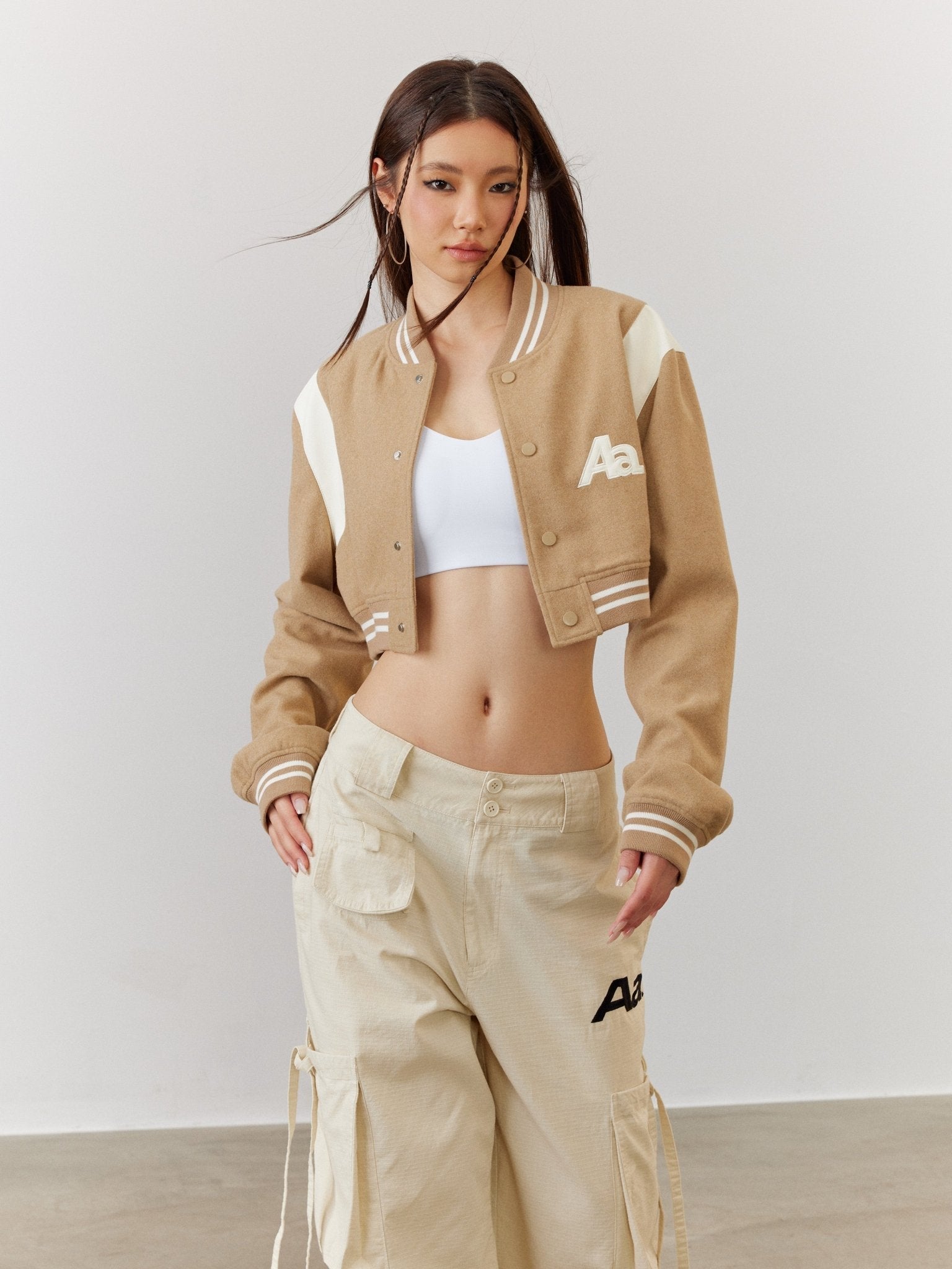 ACMEAURA Cropped Varsity Jacket - sneakershuborg