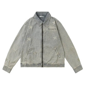 Washed and Worn Jeans jacket Unisex - sneakershuborg