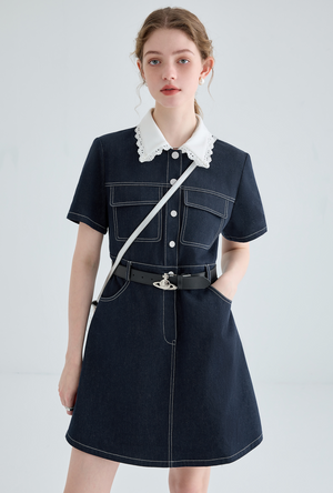 Waist Shape Denim Dress - sneakershuborg