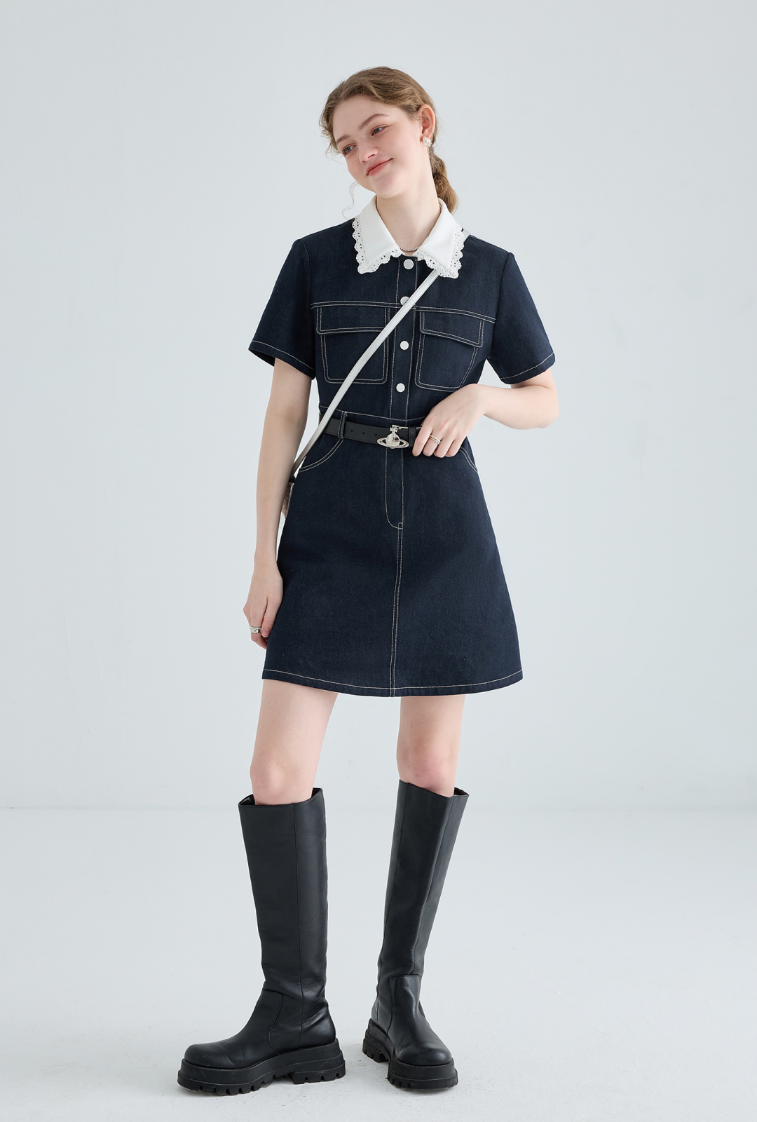 Waist Shape Denim Dress - sneakershuborg