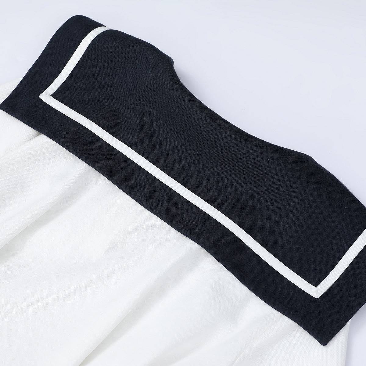 Sailor Collar Color Block Dress - sneakershuborg