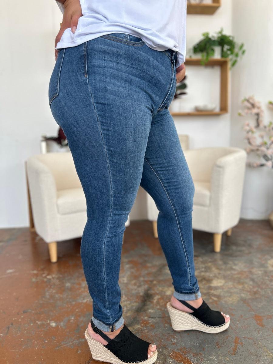 Judy Blue Full Size Cuffed Hem Skinny Jeans - sneakershuborg