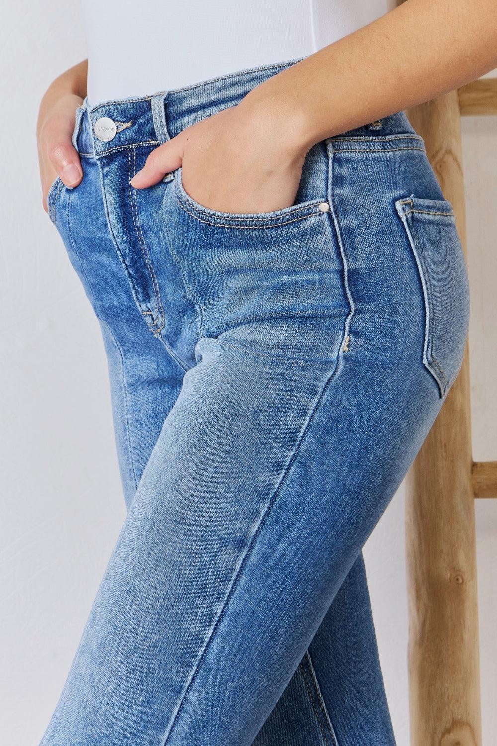 RISEN Full Size High Rise Ankle Flare Jeans - sneakershuborg