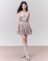 Silvery Pink Gingham Suspender Swing Dress - sneakershuborg