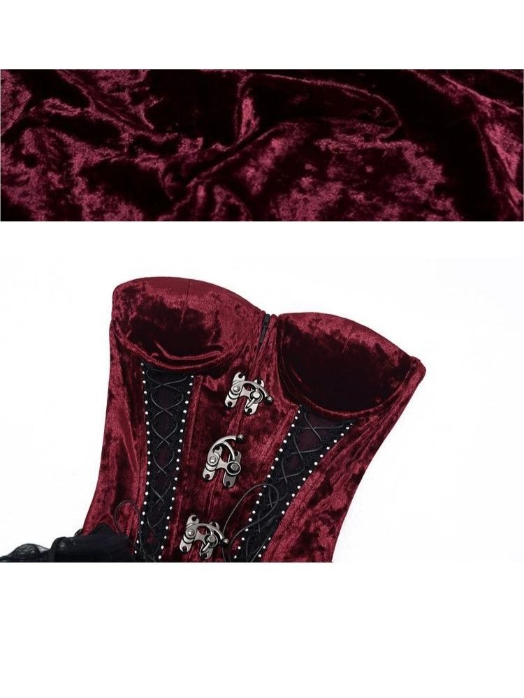 Velvet Lace Steampunk Corset sneakershuborg