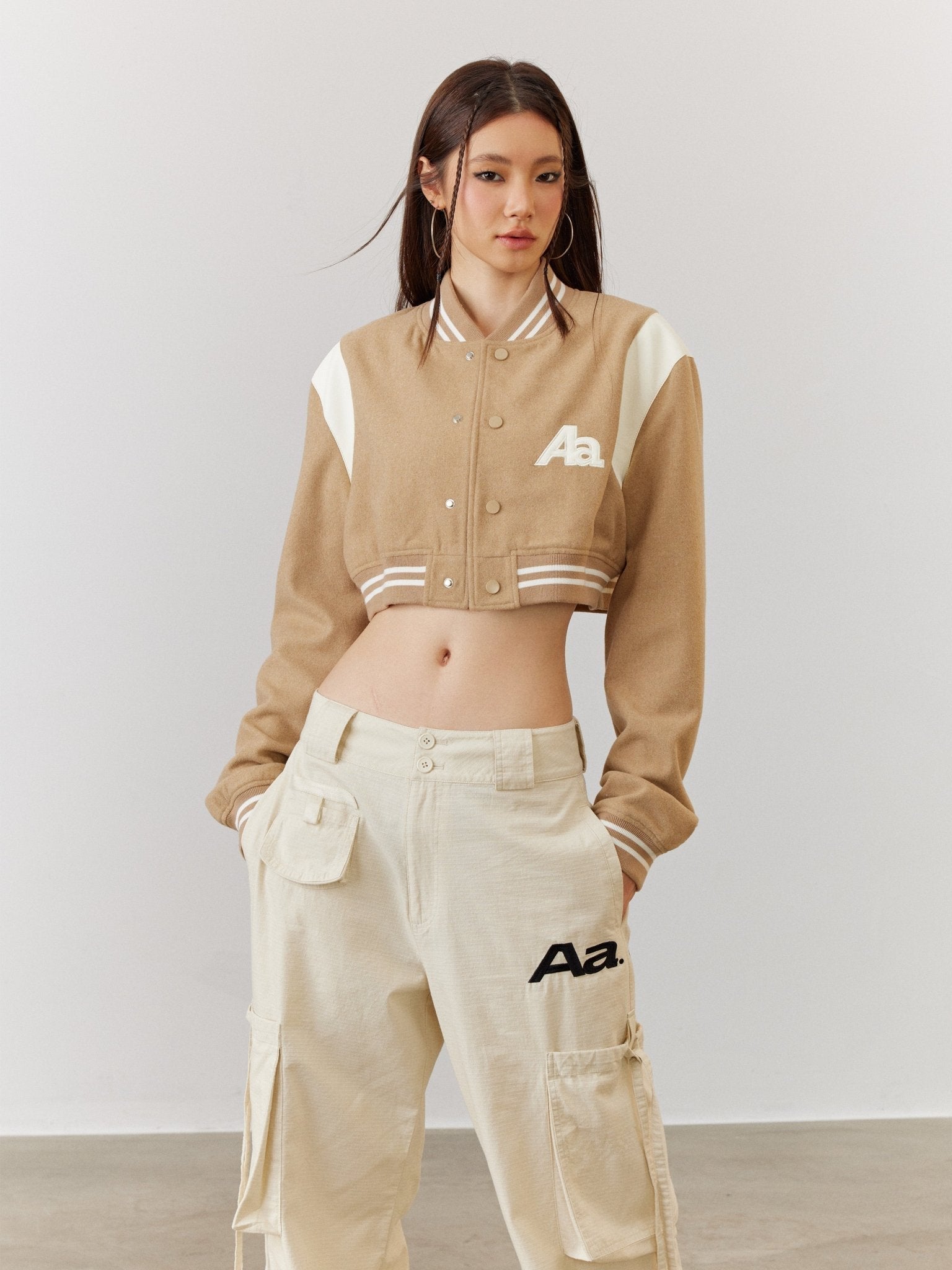 ACMEAURA Cropped Varsity Jacket - sneakershuborg