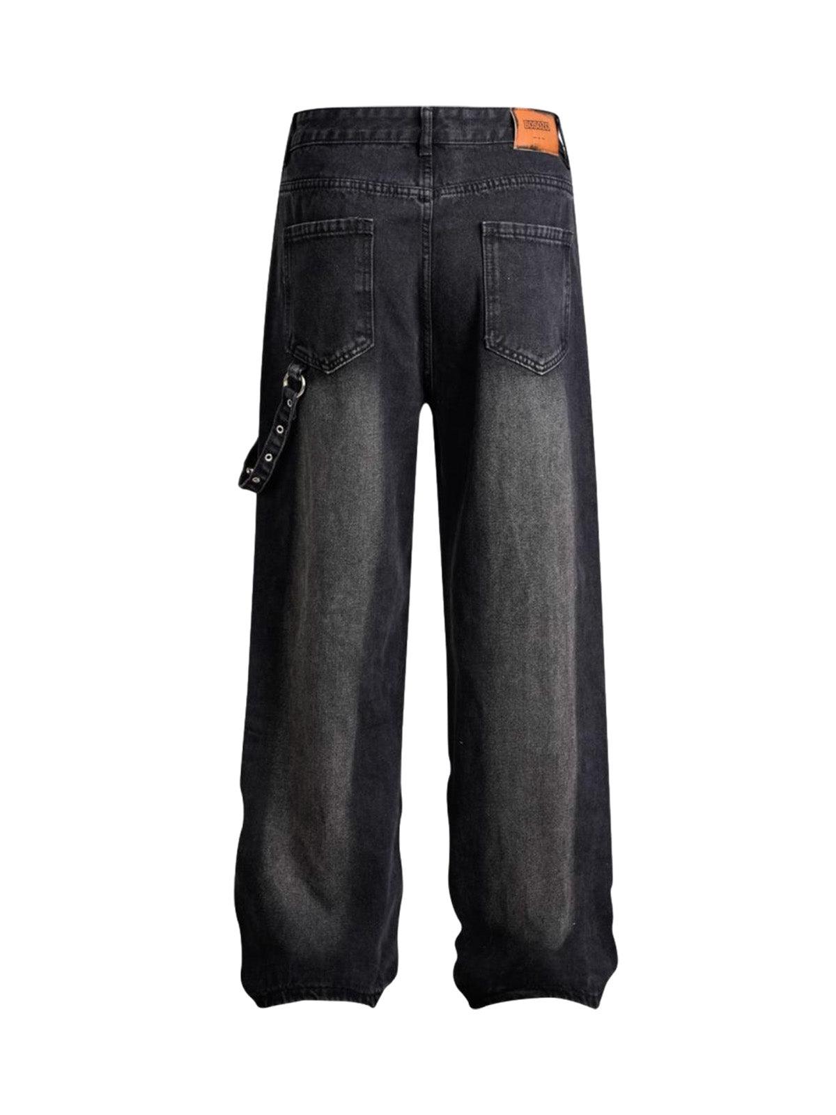 Sneakerhub Washed Distressed Baggy Jeans - sneakershuborg