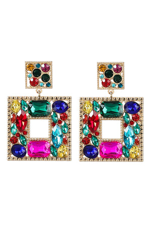 Annelise Square Crystal Diamond Earrings sneakershuborg