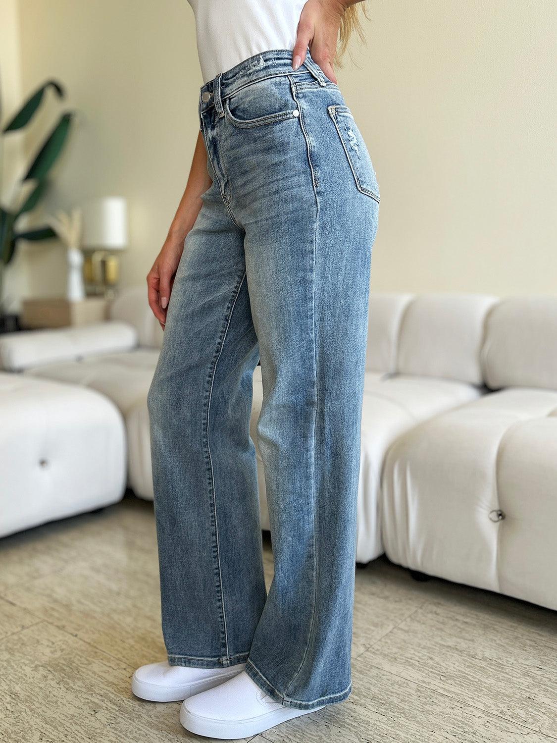 Judy Blue Full Size High Waist Straight Jeans - sneakershuborg