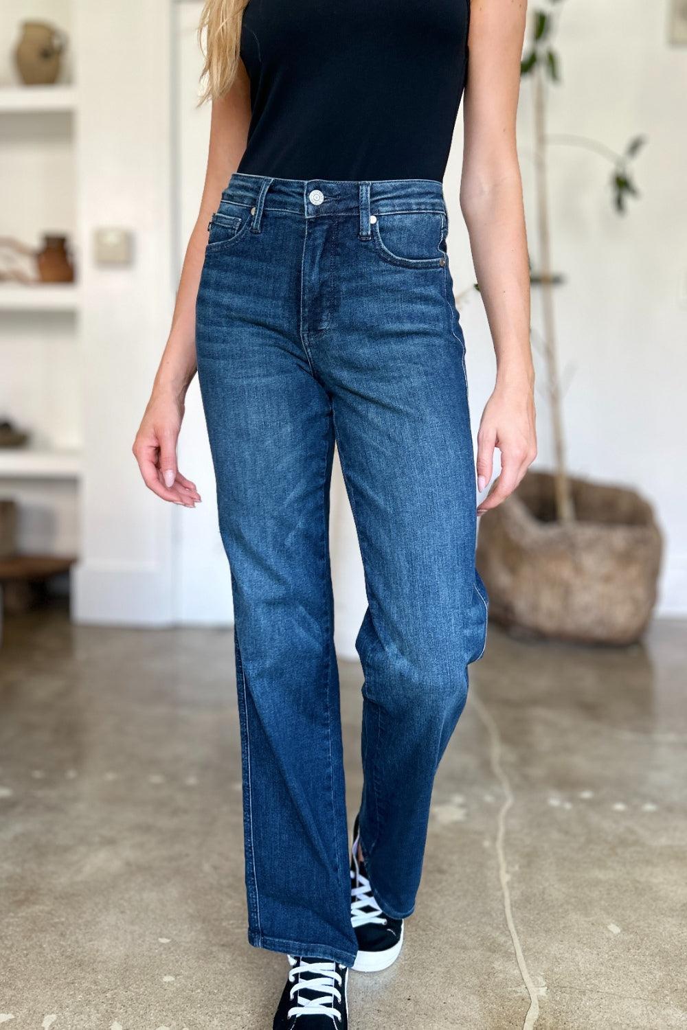 Judy Blue Full Size Tummy Control Straight Jeans - sneakershuborg