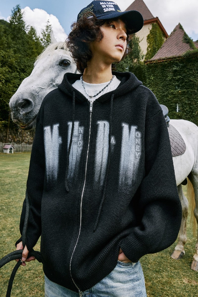 Zip-Up Hoodie With Motion Logo - sneakershuborg