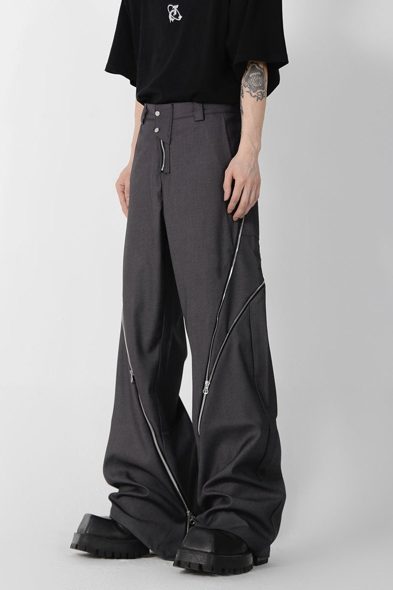 Zipper Slit Trousers - sneakershuborg