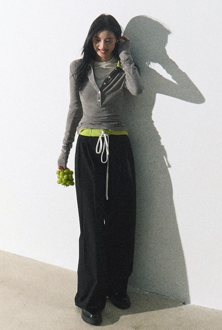 Wide Leg Drawstring Pants sneakershuborg