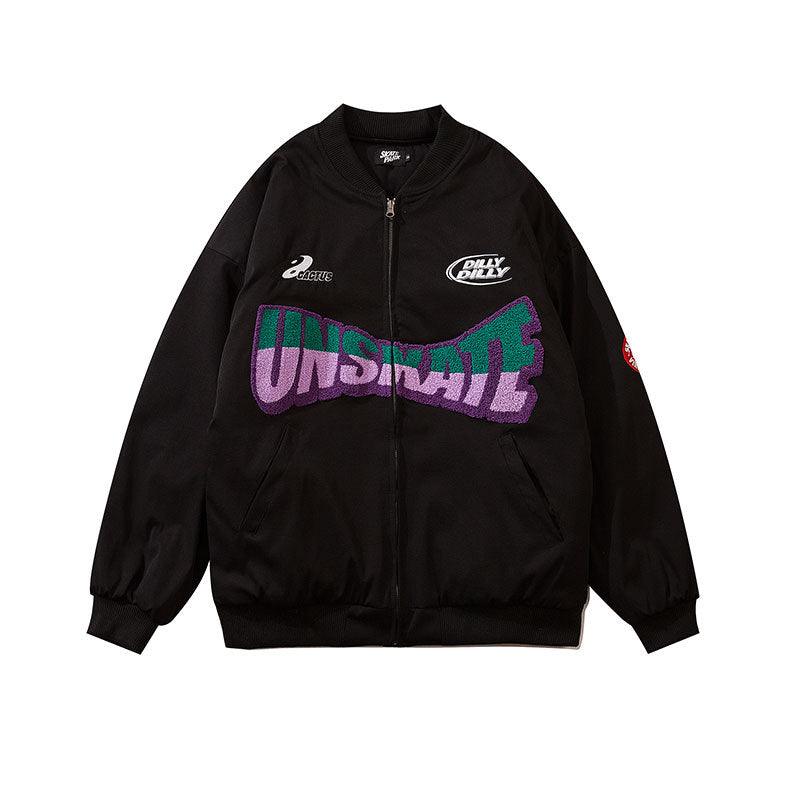 Sneakerhub Letter Embroidery Baseball Jackets - sneakershuborg