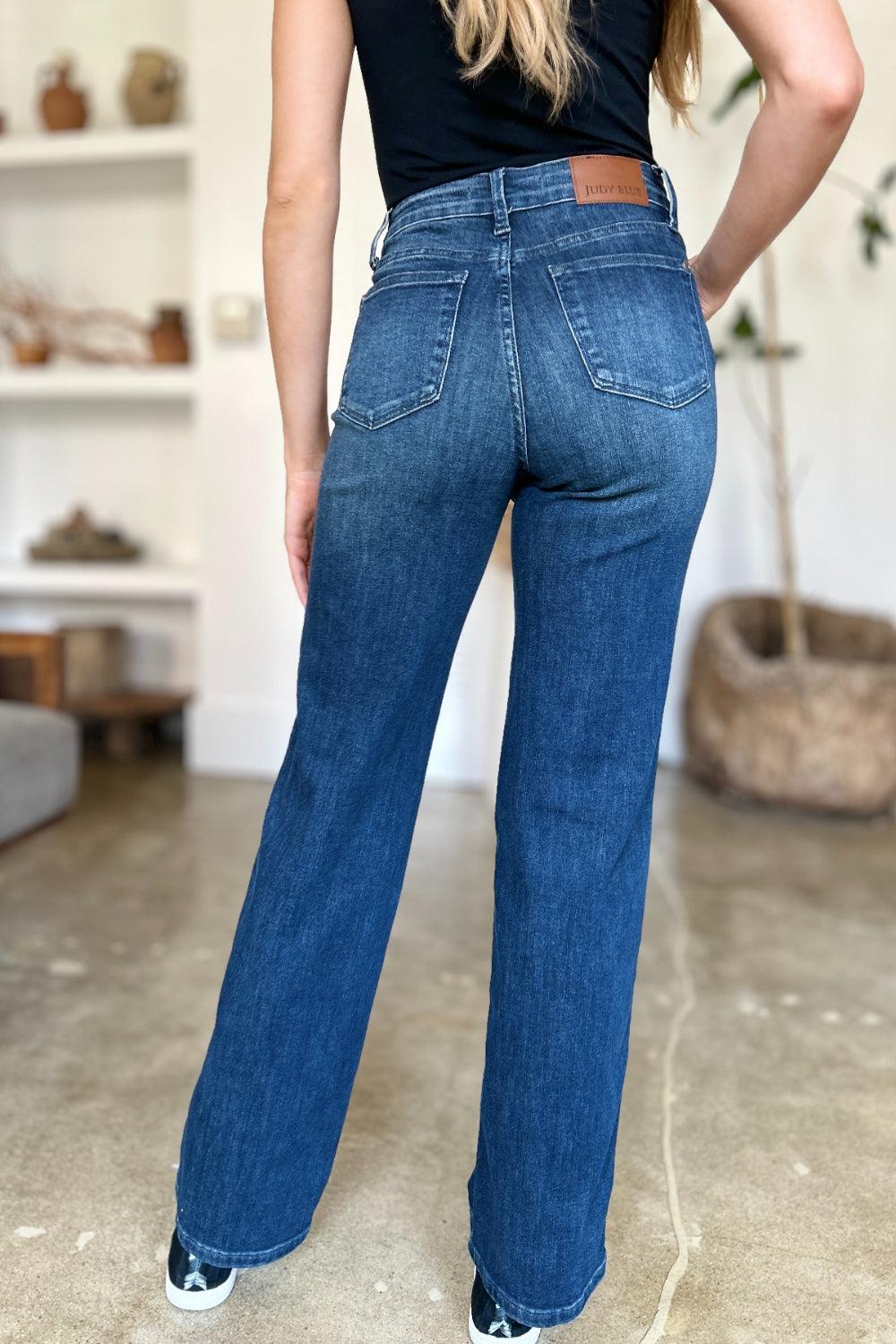 Judy Blue Full Size Tummy Control Straight Jeans - sneakershuborg