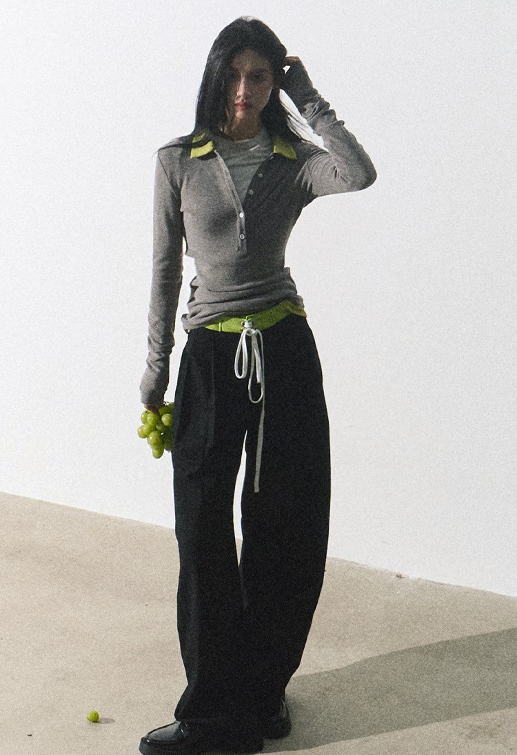 Wide Leg Drawstring Pants sneakershuborg