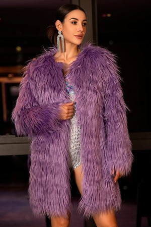 Totidi Purple Concert Eco-Fur Jacket sneakershuborg