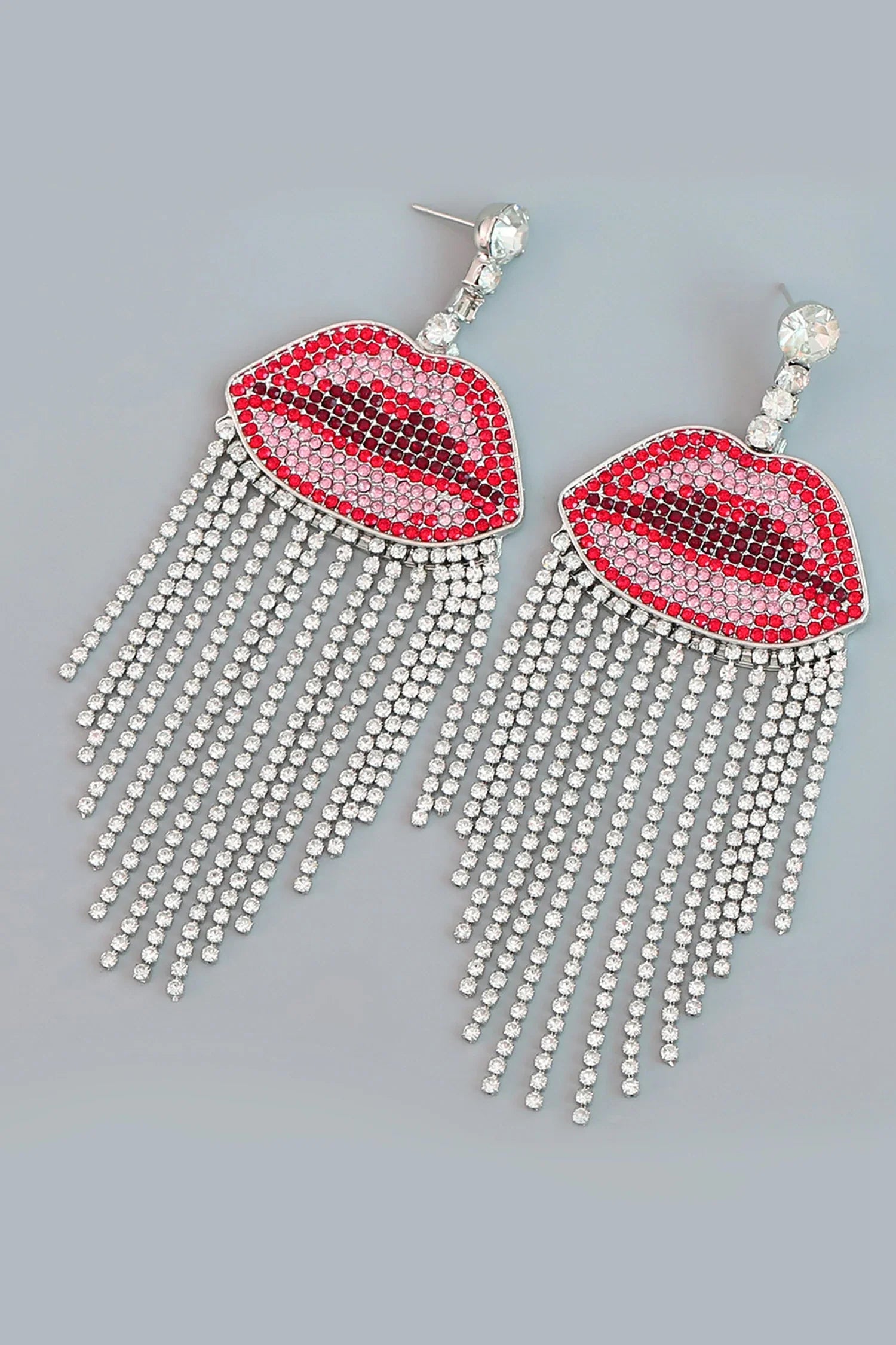 Annalyssia Lips Fringe Diamond Earrings sneakershuborg