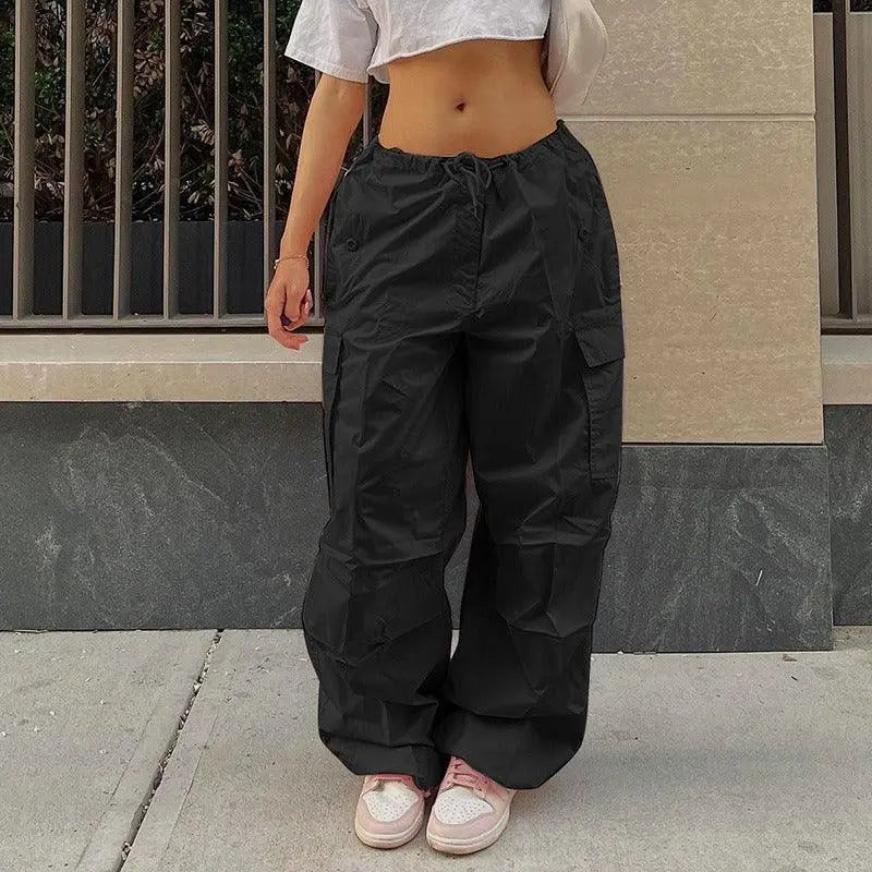 Street Overalls Fashion Casual Low Waist Cargo Pants - sneakershuborg