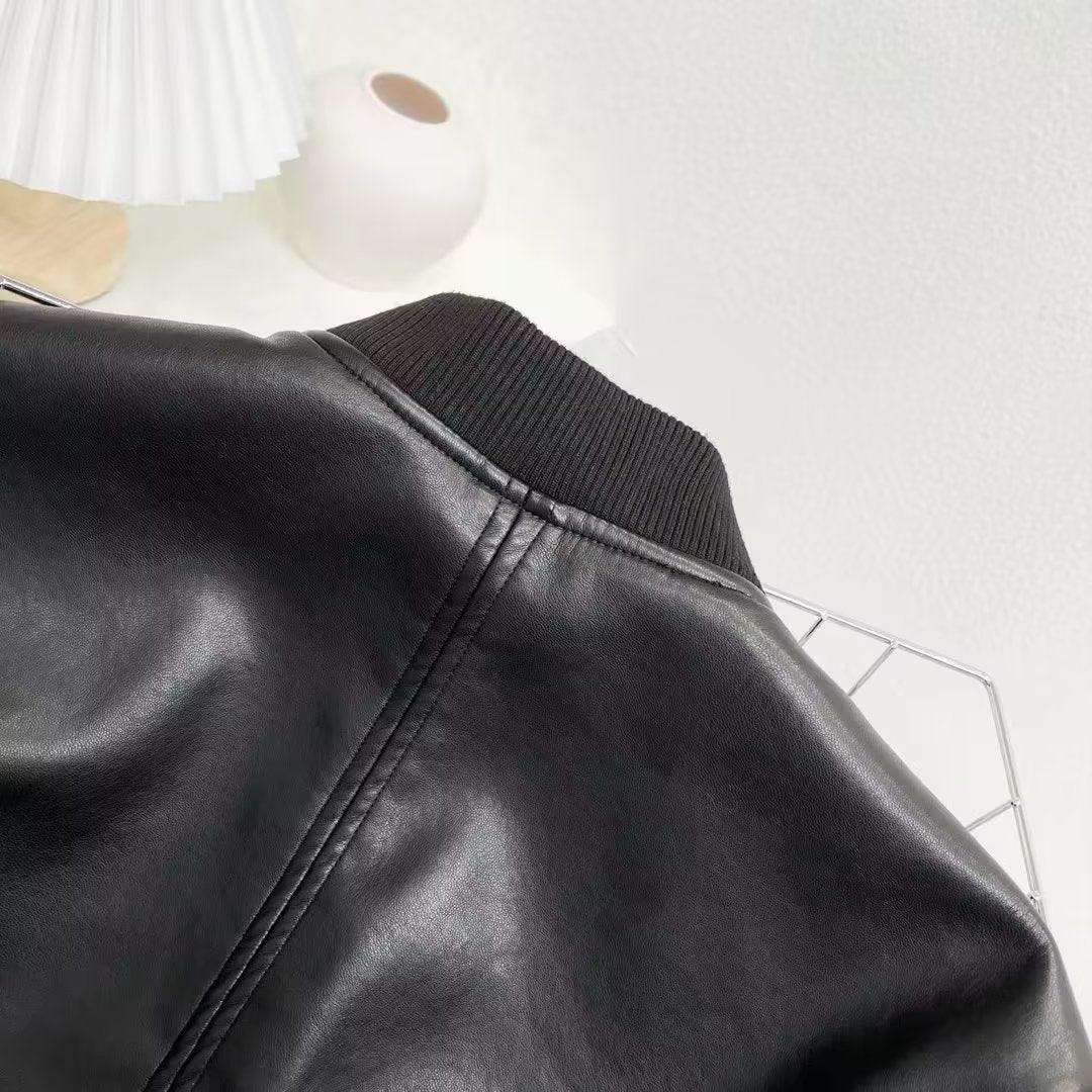 Woman Zipper Leather Jackets Perfecto Leather New In Outerwears Aviator Woman Y2K High Street Long Sleeve eprolo