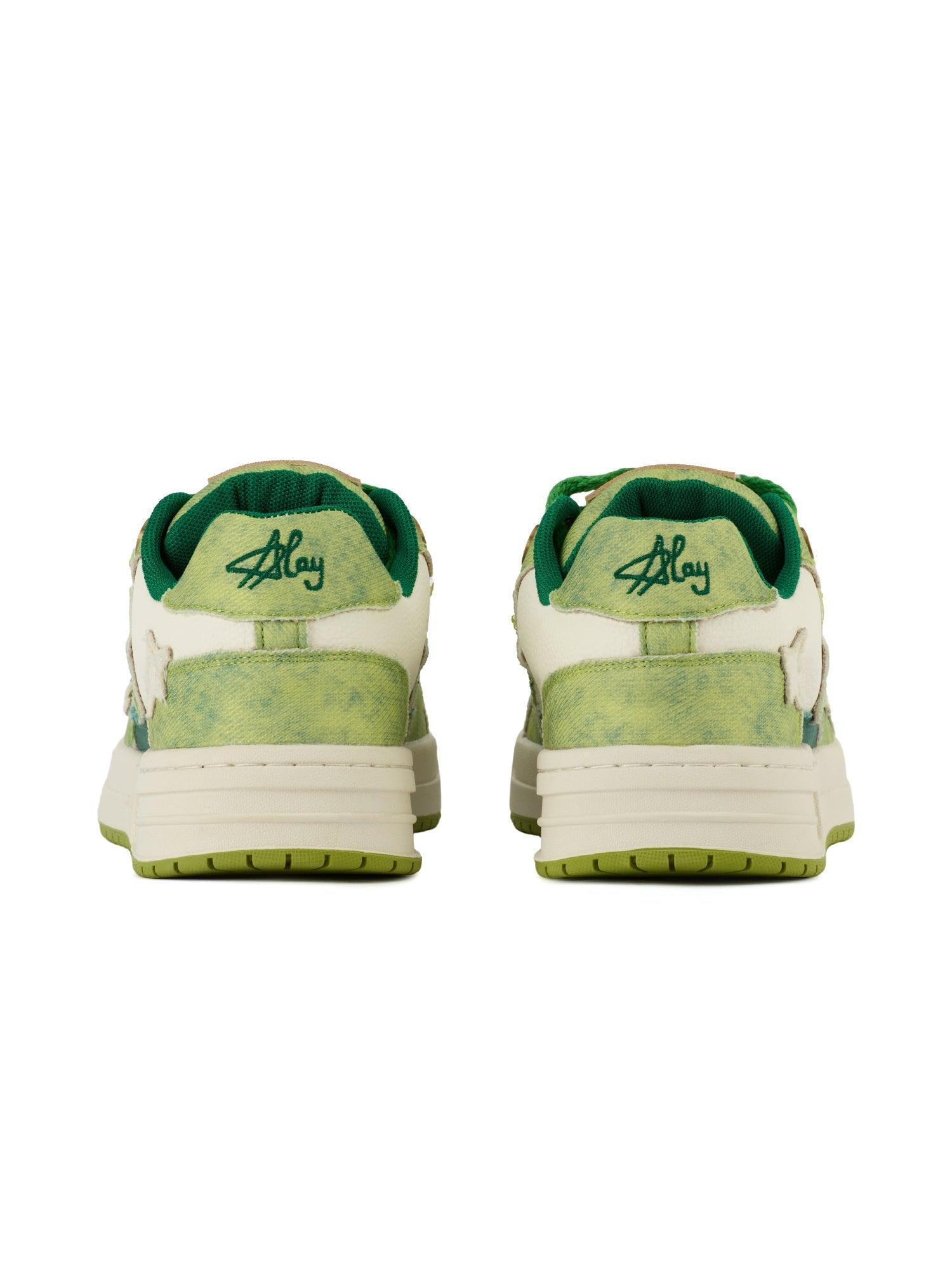 Avocado Green Star Chunky Sneakers - sneakershuborg