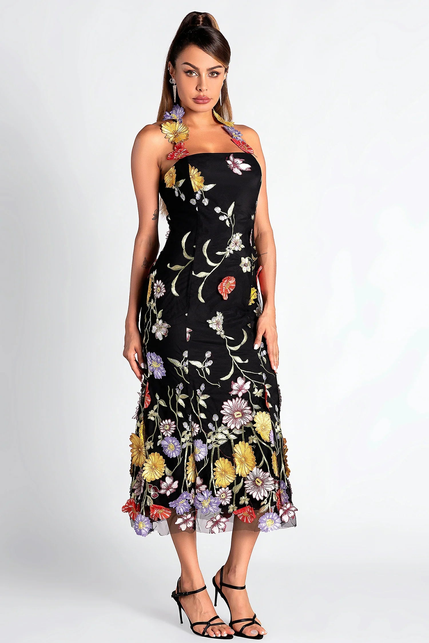 Seth Halter Embroider Floral Dress sneakershuborg