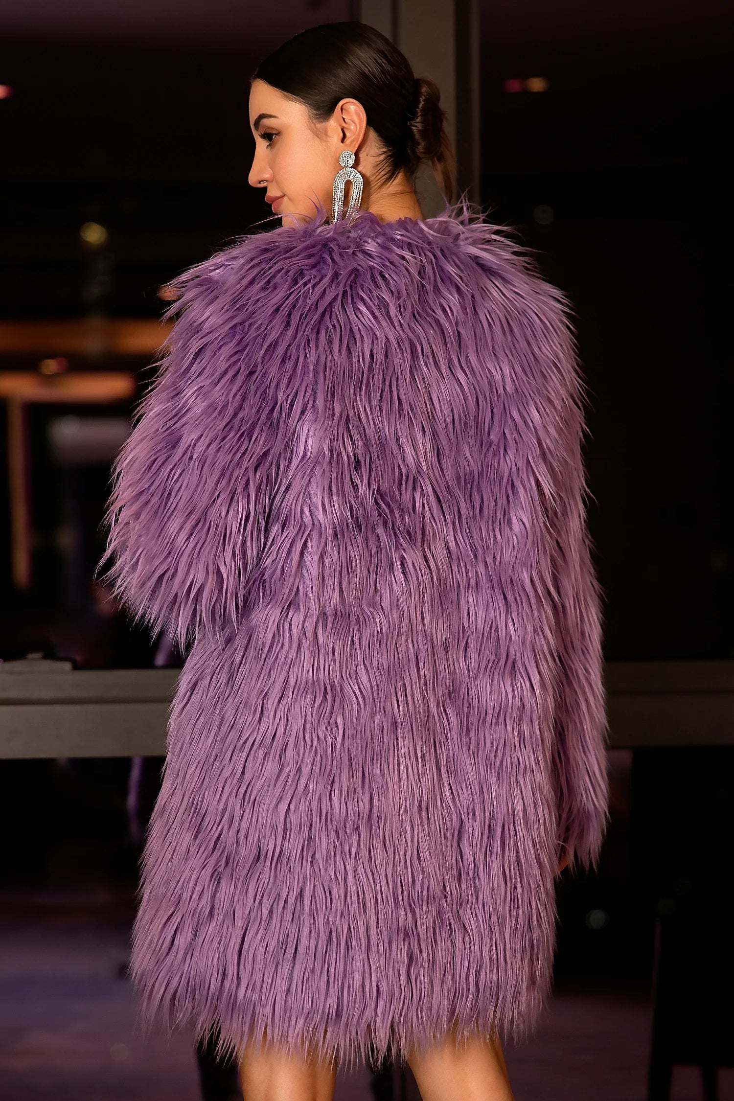 Totidi Purple Concert Eco-Fur Jacket sneakershuborg