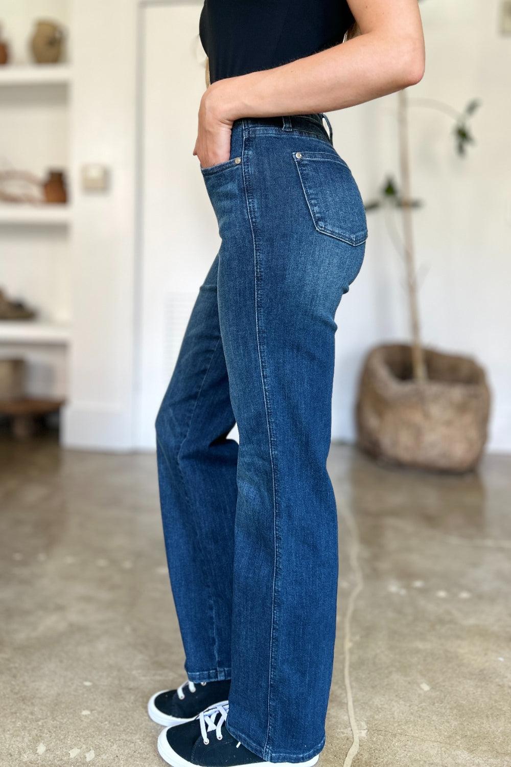 Judy Blue Full Size Tummy Control Straight Jeans - sneakershuborg